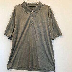 Greg Norman ML75 Play Dry Men's e-Button Golf Polo Shirt Size XXL in Gray Active